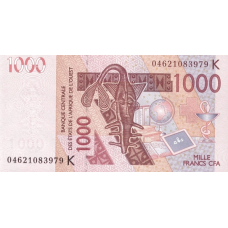 P715Kb Senegal - 1000 Francs Year 2004